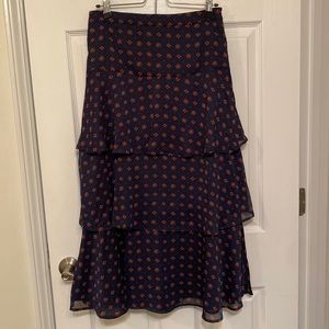 Ann Taylor navy midi skirt